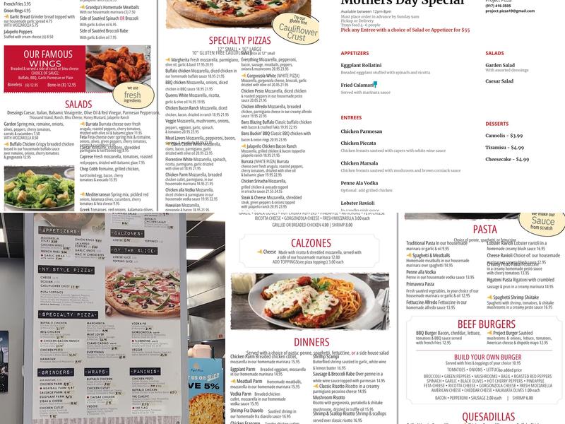 Project Pizza Menu