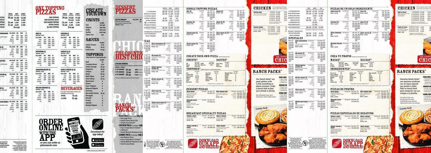 Pizza Ranch Menu