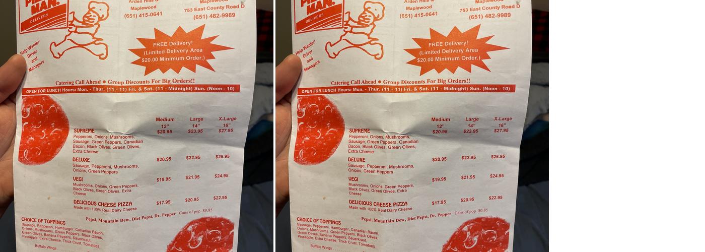 Pizza Man Little Canada Vadnais Heights Menu