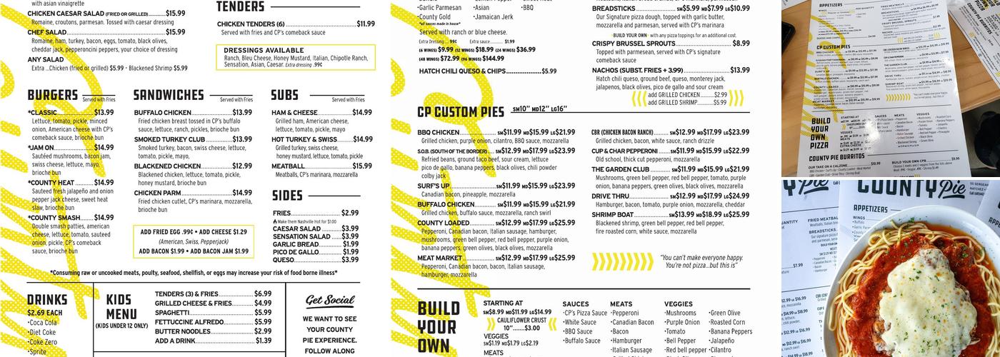 County Pie Menu