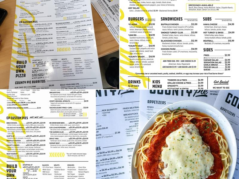 County Pie Menu