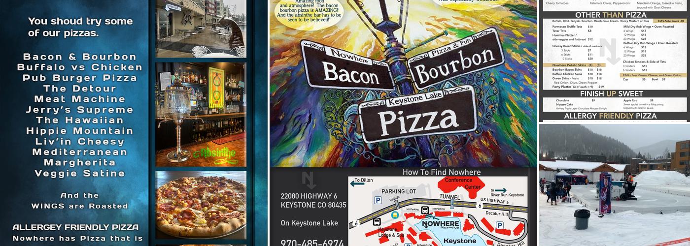 Nowhere Pizza & Pub Menu