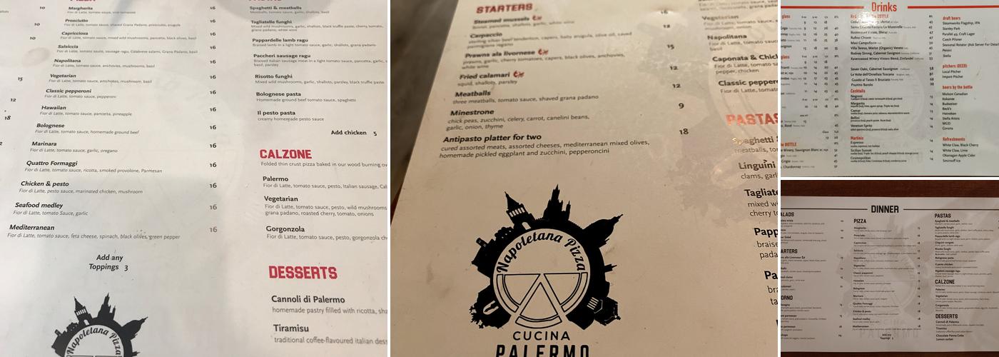 Palermo Cucina Menu