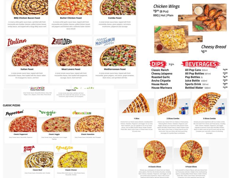 Freshslice Pizza Menu