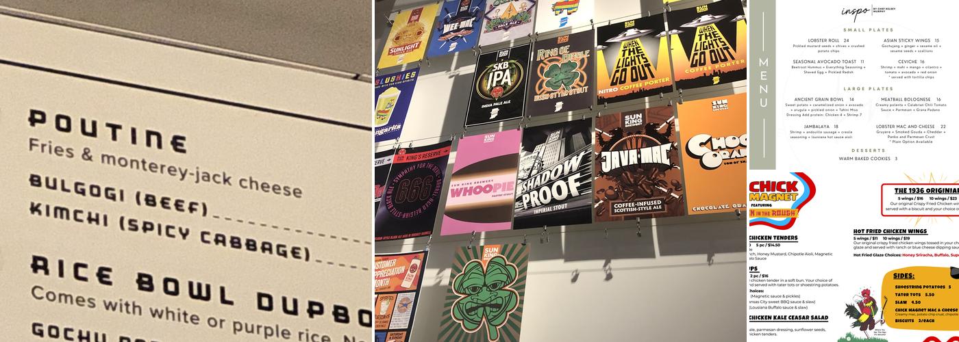 Fishers Test Kitchen Menu