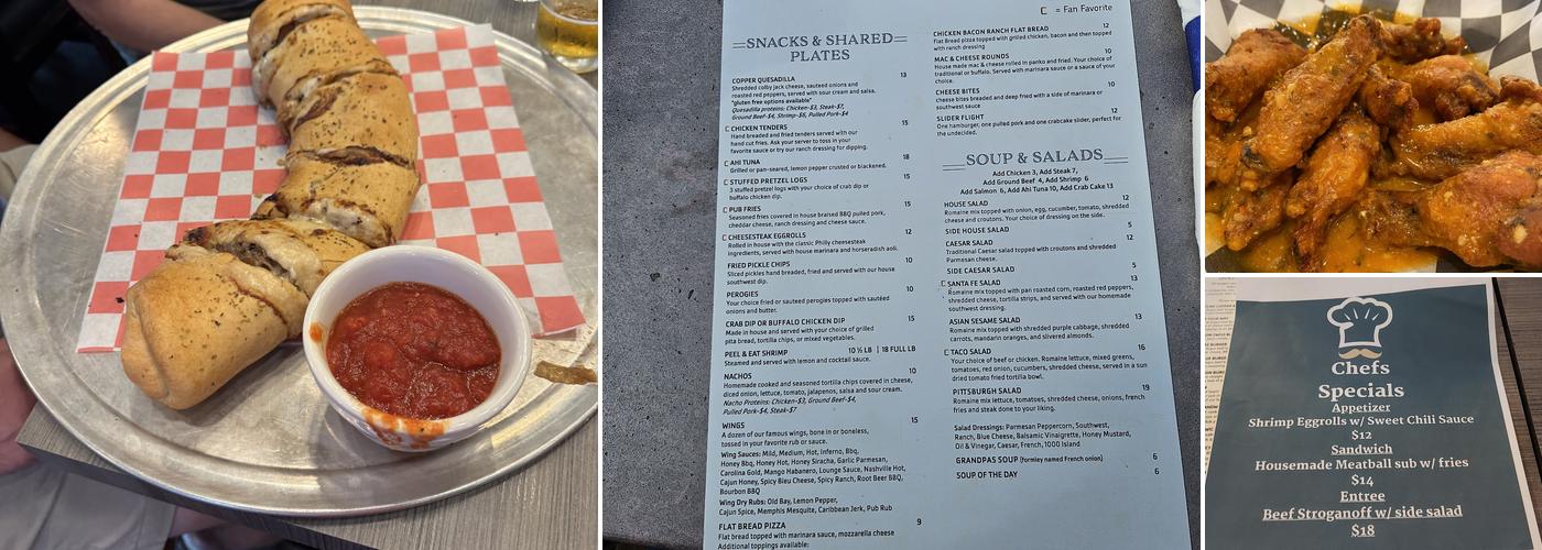 Copper Pub and Grille Menu