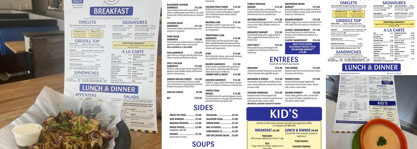 The Gateway Diner Menu