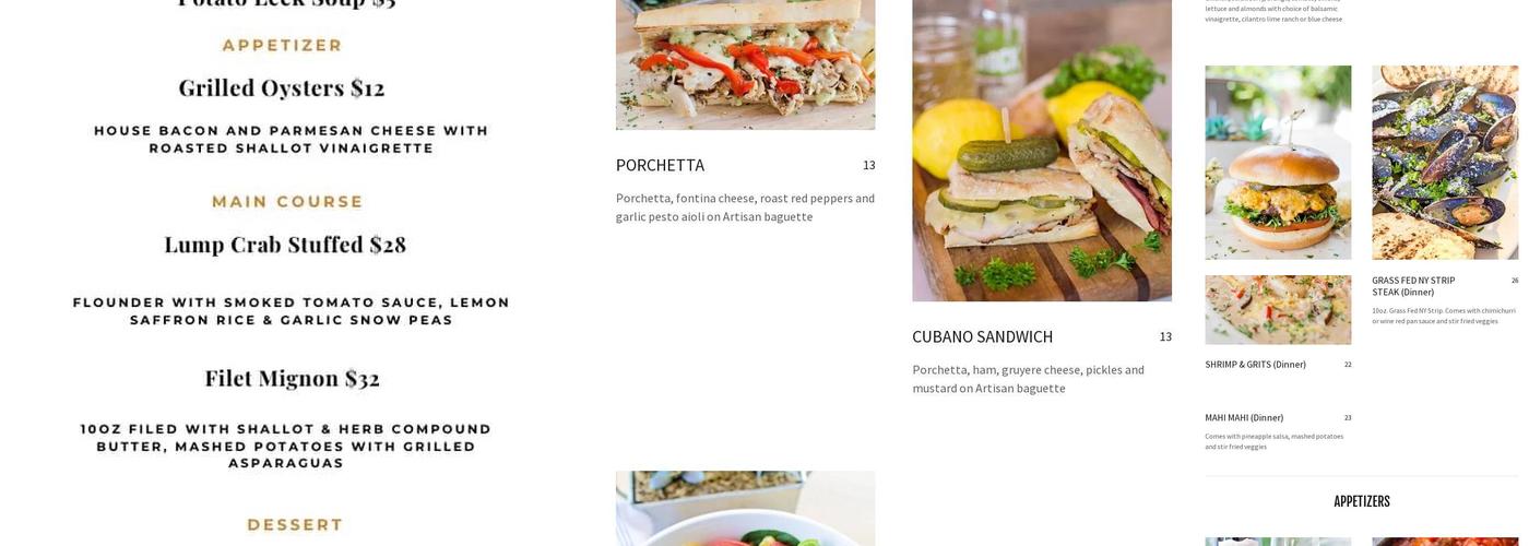 Izzy’s Kitchen Menu