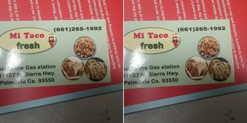 Mi Taco Fresh Menu