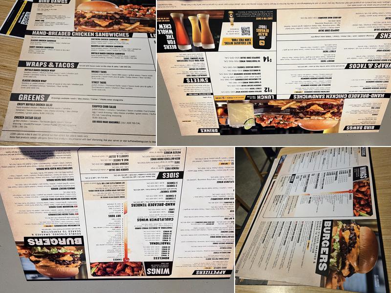 Buffalo Wild Wings Menu