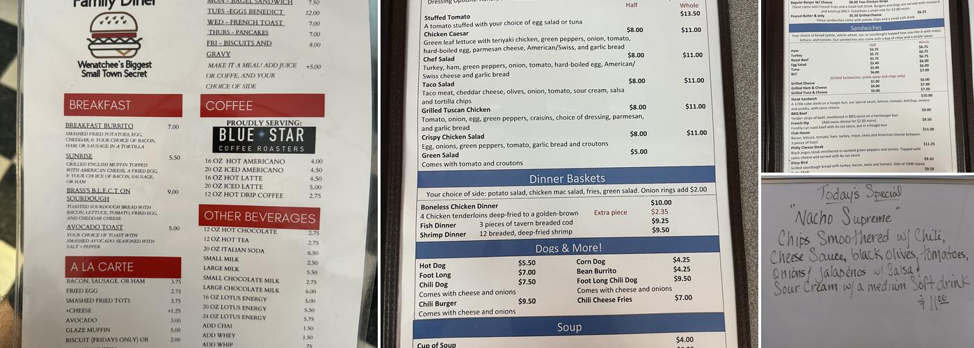 Dizzy D's Menu