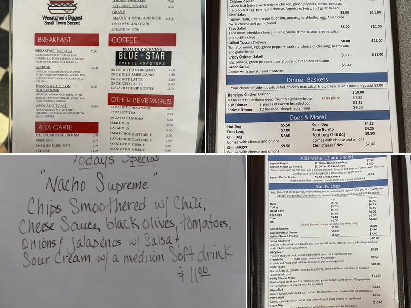 Dizzy D's Menu