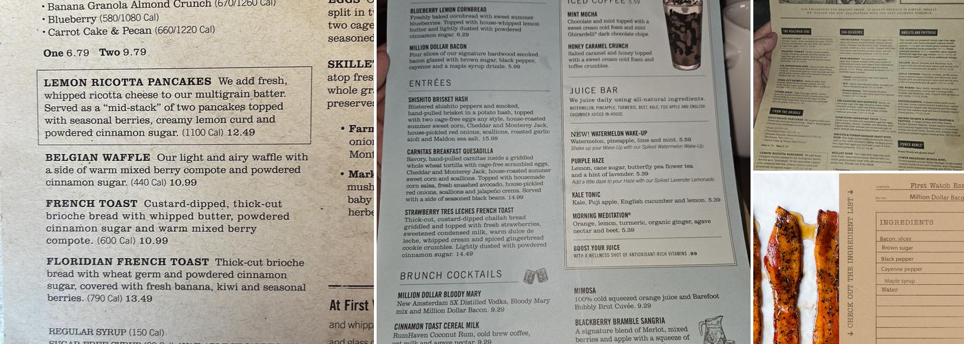 First Watch Menu