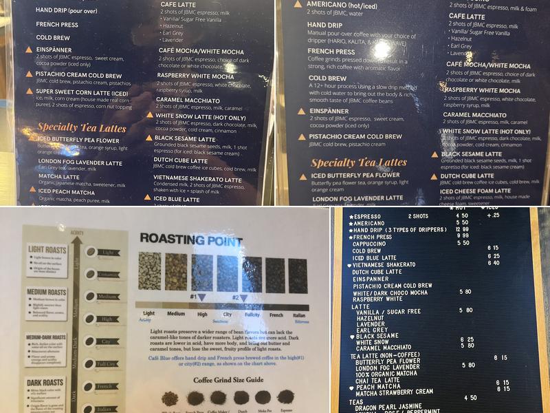 CAFE BLUE Menu