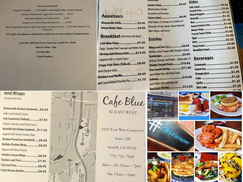 Cafe Blue Menu
