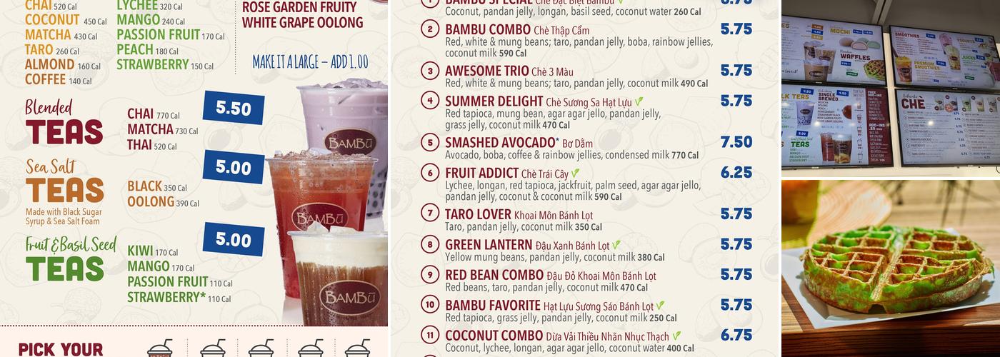 Bambu Desserts and Drinks Canton Menu