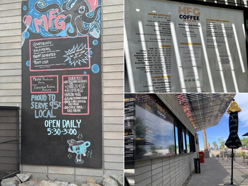 MFG Coffee Menu