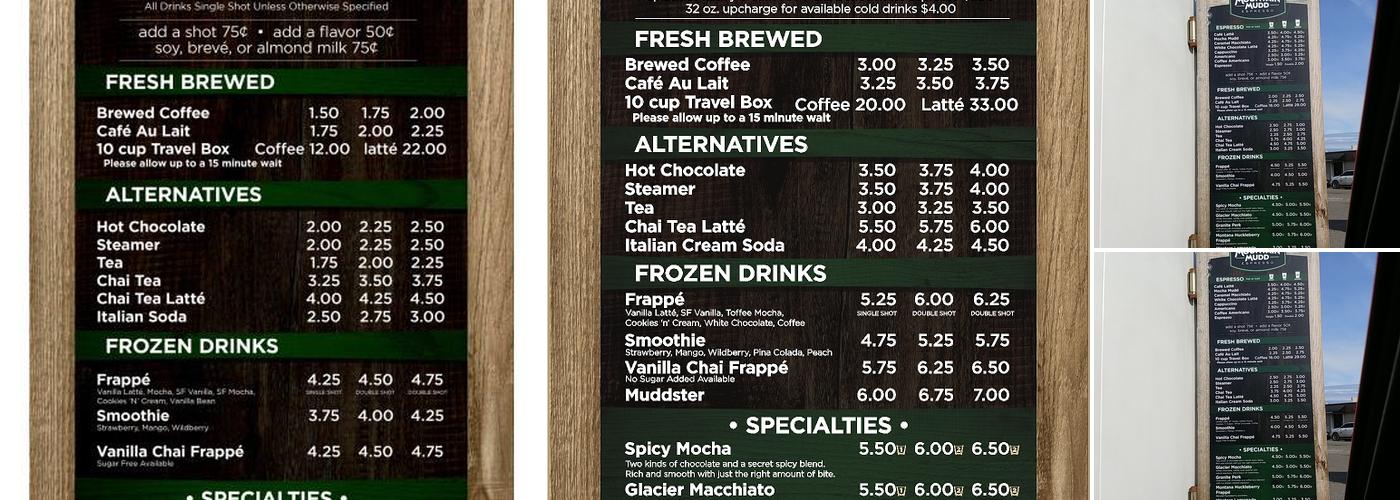 Mountain Mudd Espresso (MT Ave Location) Menu