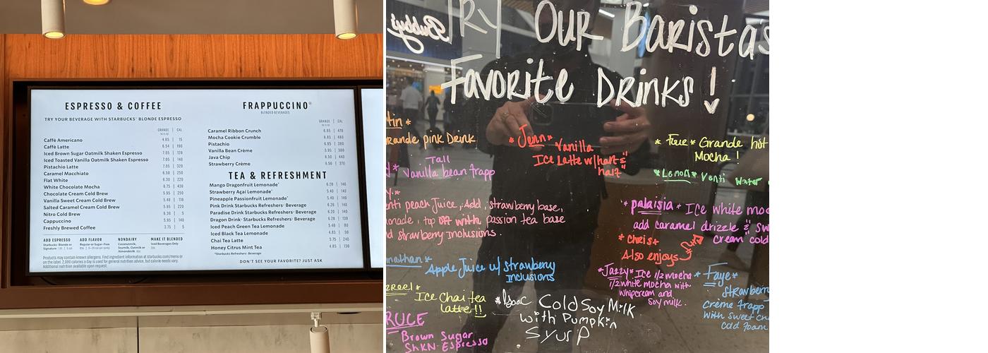 Starbucks Menu