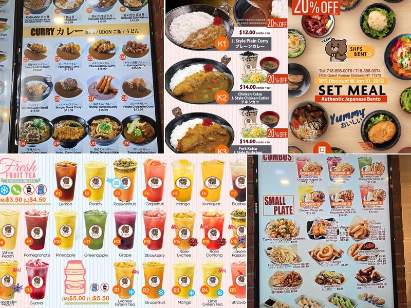 SIIPS - Bubble Tea & Japanese Menu