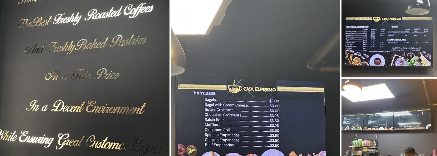 CASA ESPRESSO Menu