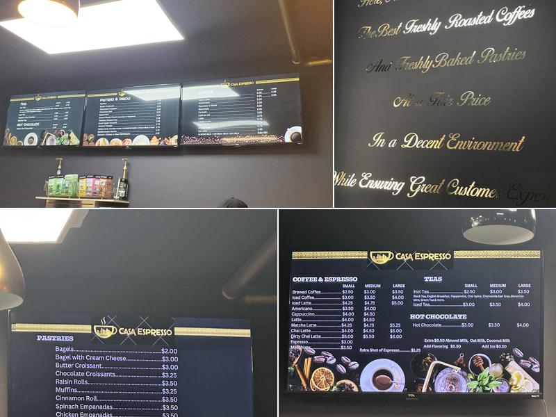 CASA ESPRESSO Menu