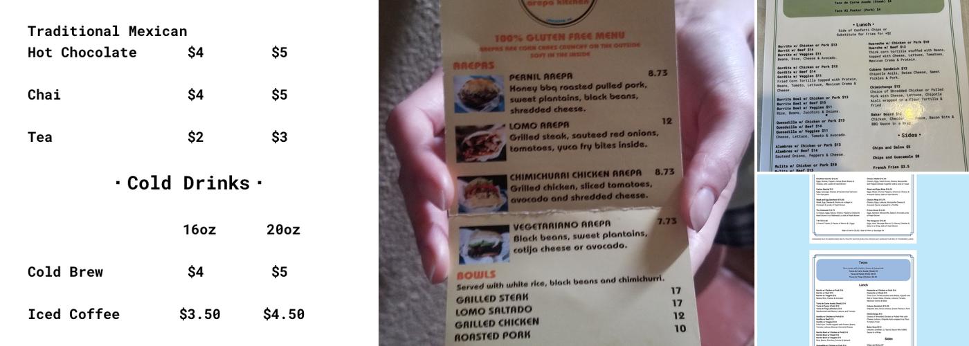 Cactus Café Menu