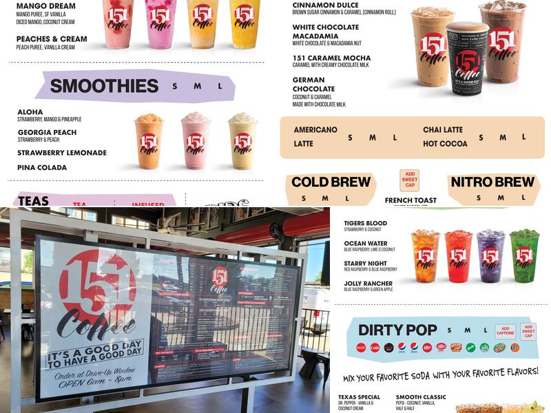 151 Coffee Menu
