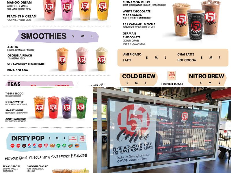 151 Coffee Menu