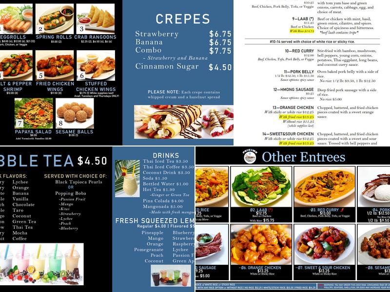 PhoComa Menu