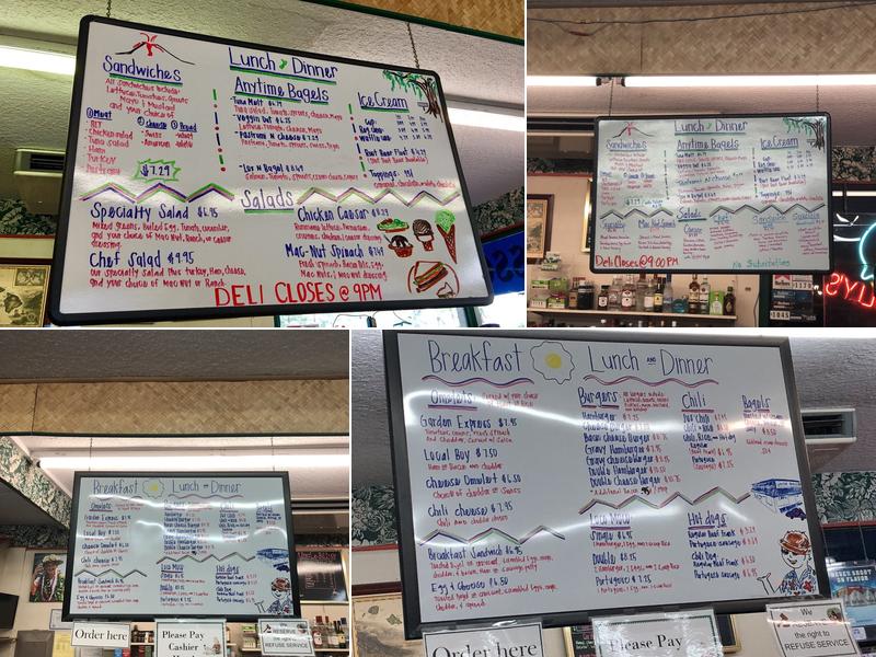 Uncle Billy's General Store Menu