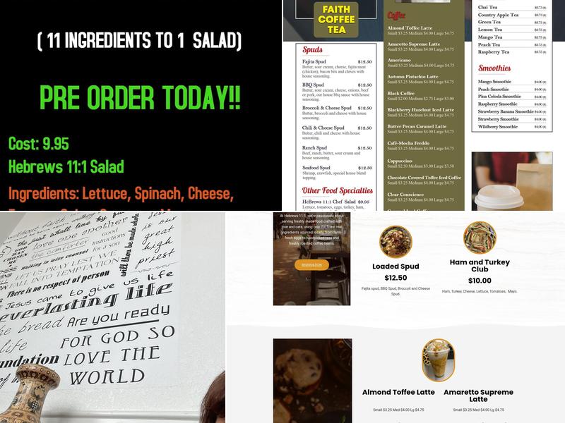 HeBrews 11&1 Menu