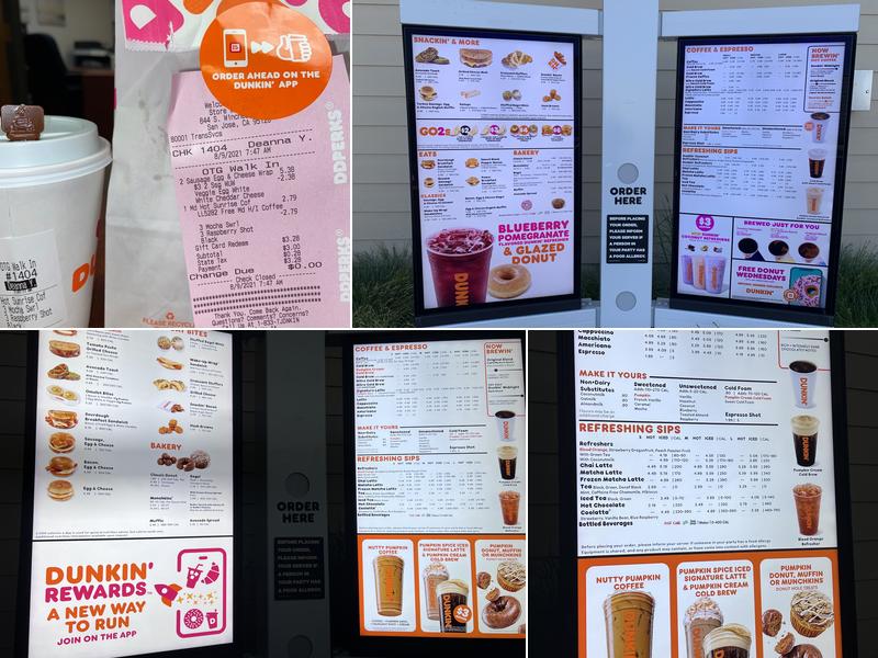 Dunkin' Menu