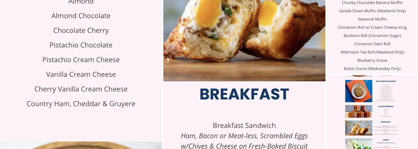 BouNom Café & Bakery Menu