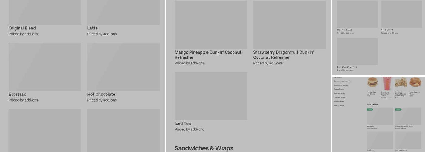 Dunkin' Menu