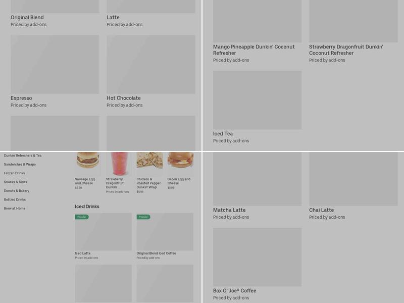 Dunkin' Menu