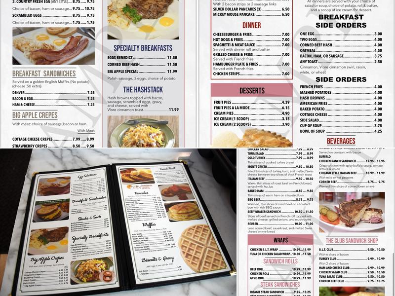 Big Apple Restaurant Menu
