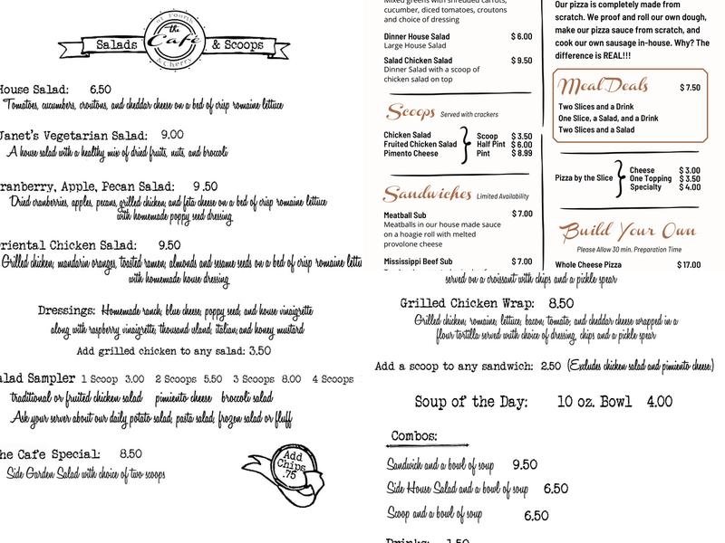 Cafe At Fourth & Cherry Menu