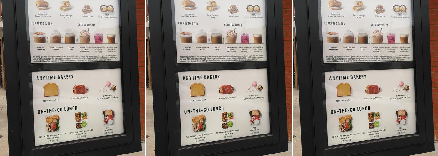 Starbucks Menu