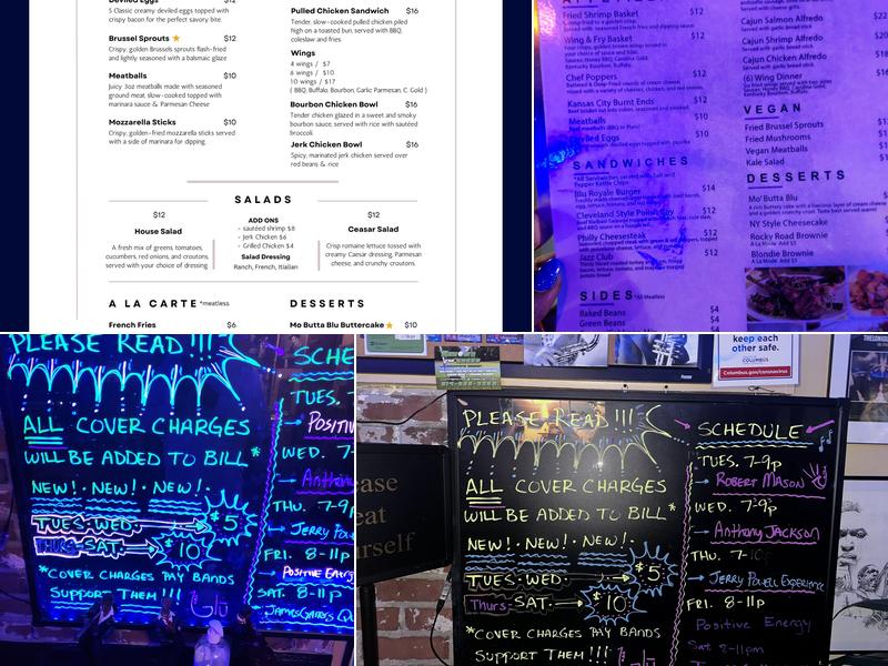 Blu Note Jazz Cafe Menu