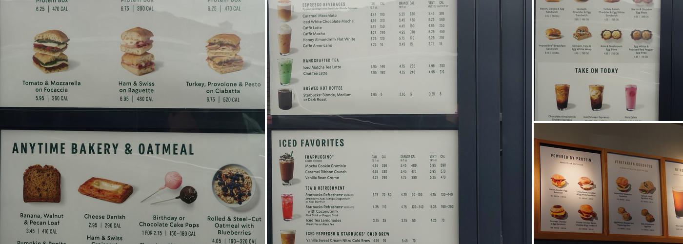 Starbucks Menu