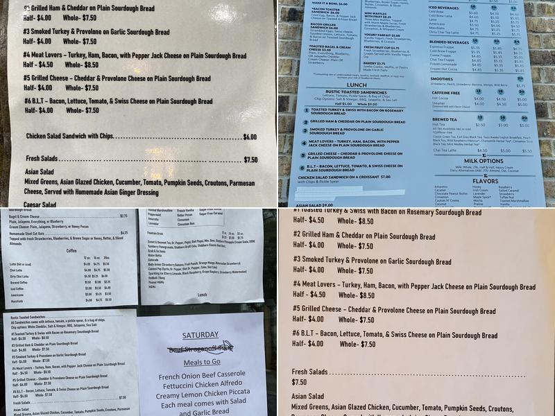 Ten Arrows Coffee & Bistro Menu