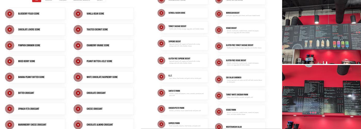 Ovation Coffee & Tea Menu