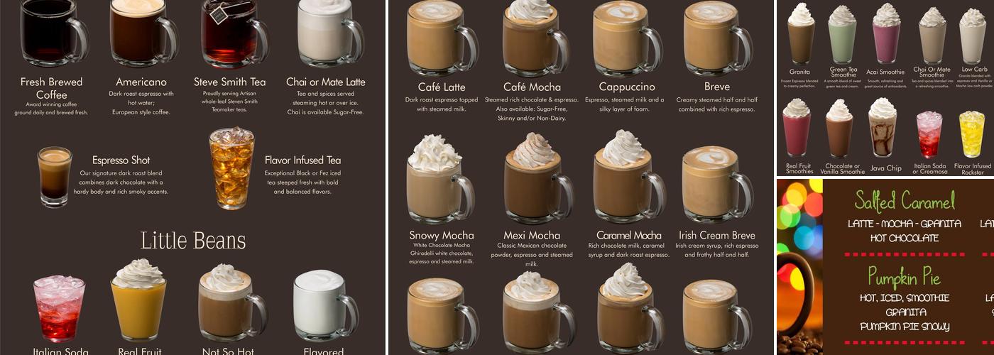 The Human Bean Menu