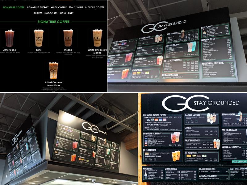 Gravity Coffee Menu