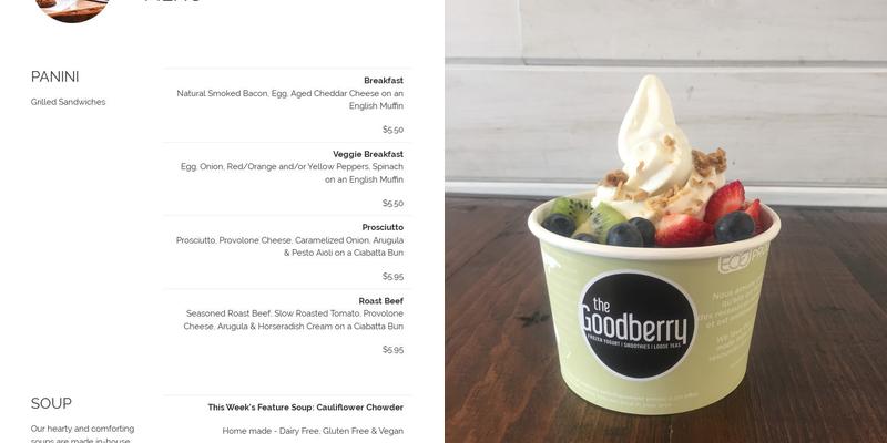 The Goodberry Menu