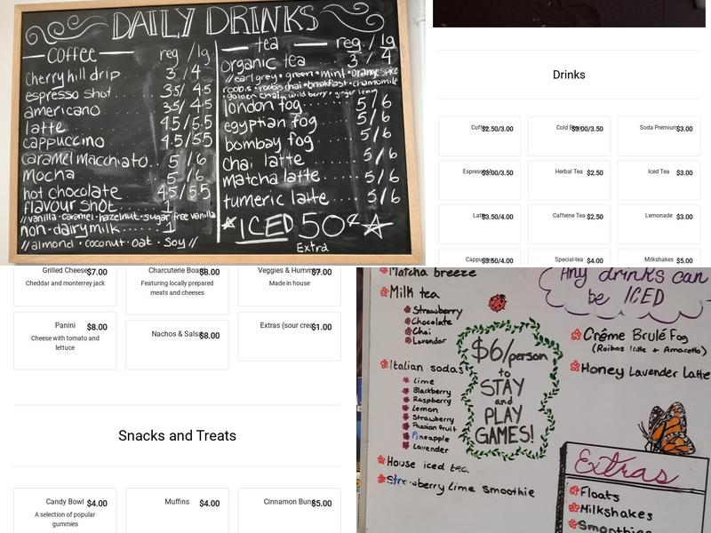 The Boarding House Cafe Menu