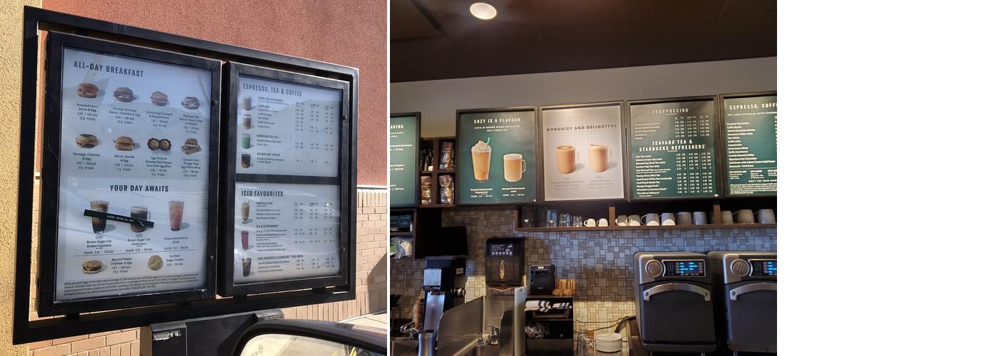 Starbucks Menu