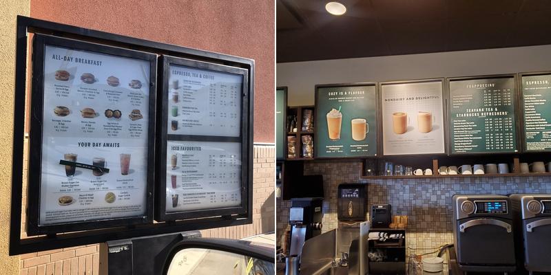 Starbucks Menu