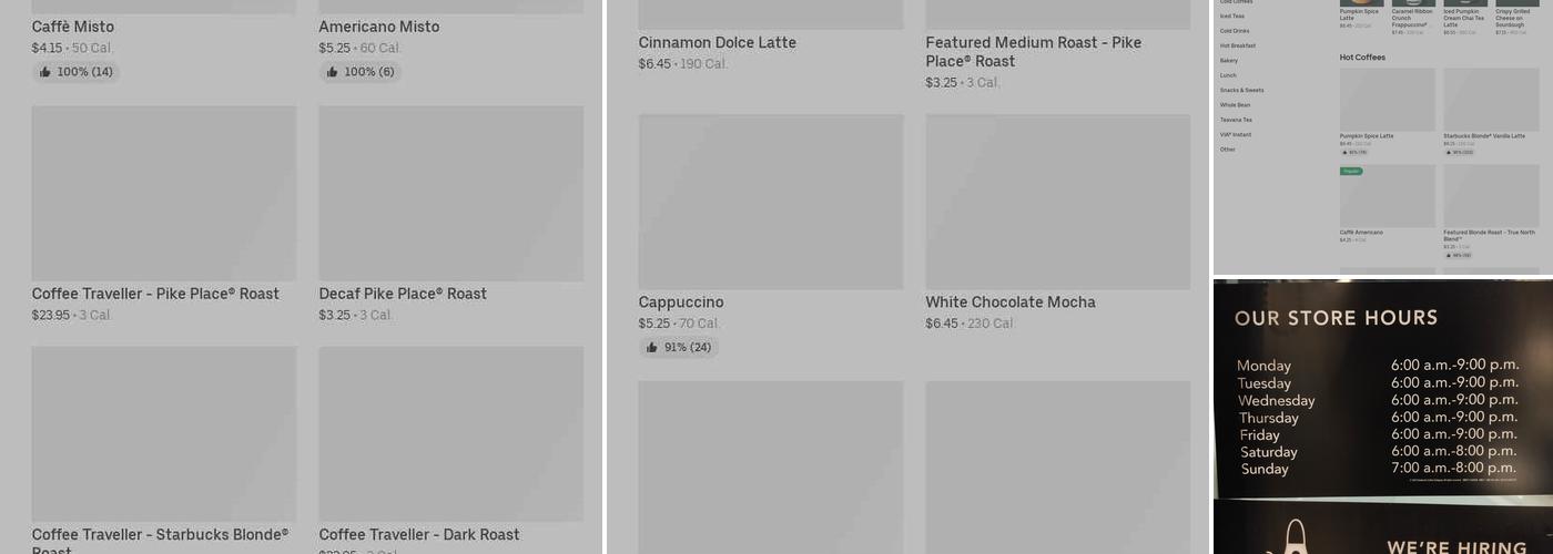 Starbucks Menu